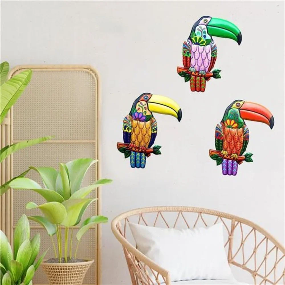 Metal Tucan Wall Decor Colorful - 7